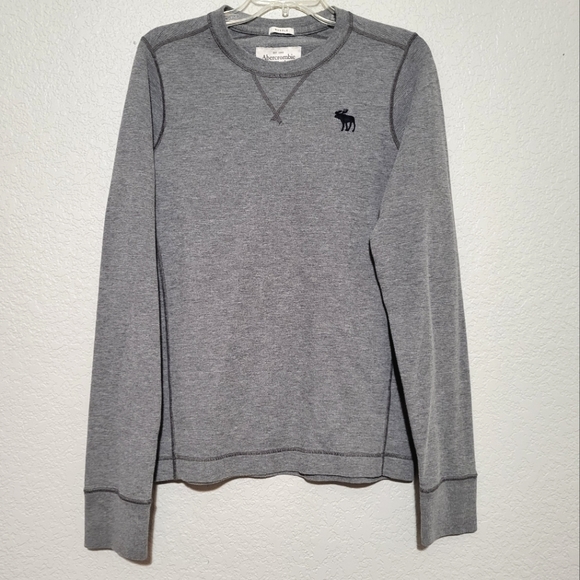 Abercrombie & Fitch Other - Abercrombie & Fitch Men’s Gray Muscle Long Sleeve Waffle Knit T-Shirt Size XL